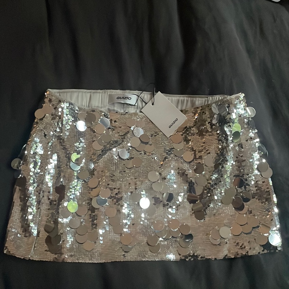 NWT Guizio sequin mini skirt S